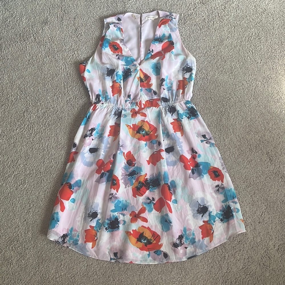 Rebecca Taylor silk floral open back sleeveless dress size 6
